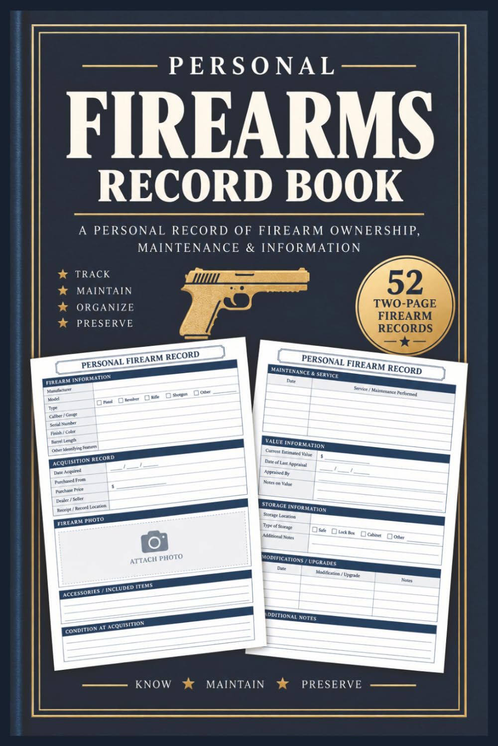 ler totalmente Personal Firearms Record Book: Firearm Inventory Log for Ownership, Maintenance, Acquisition, Accessories & Upgrades, Value, Storage