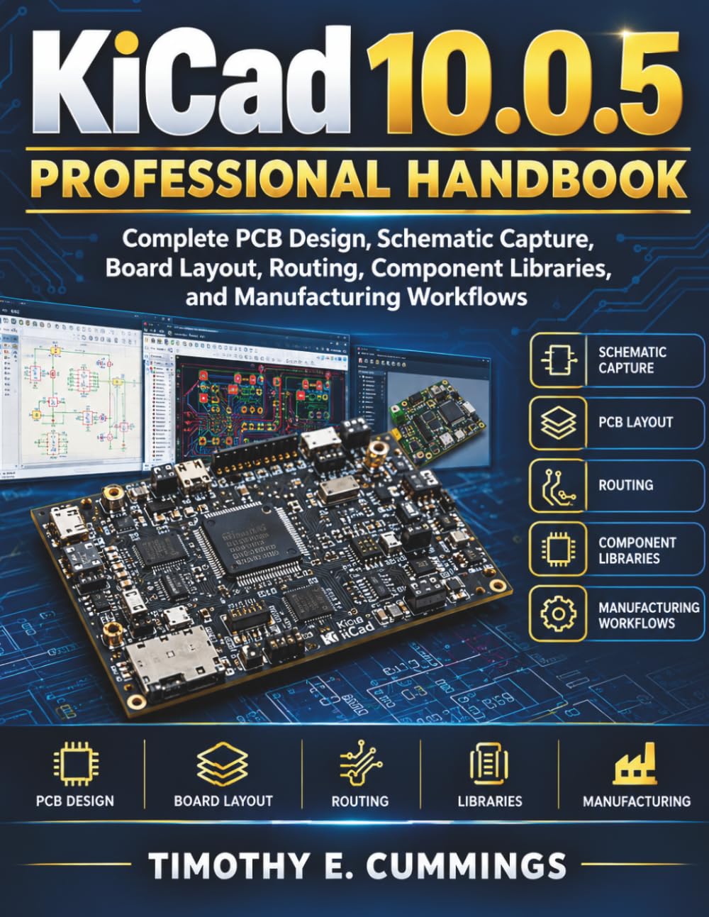 KiCad 10.0.5 Professional Handbook: Complete PCB Design, Schematic Capture, Board Layout, Routing, Component Libraries, and Manufacturing Workflows baixar o livro de graça