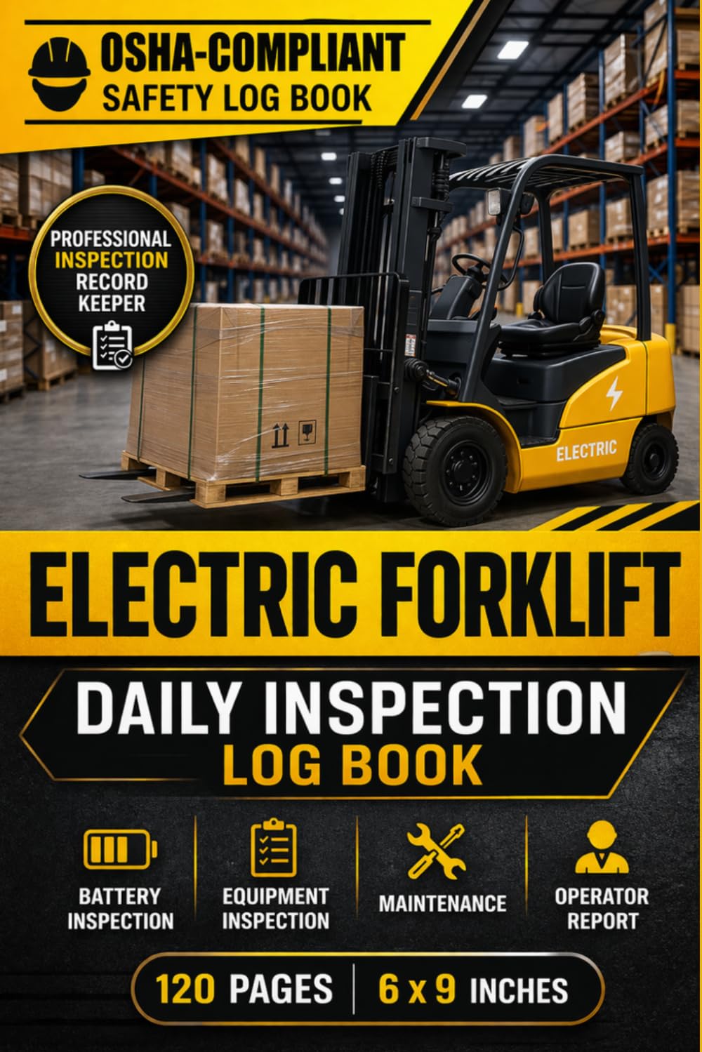 capítulo por capítulo baixar Electric Forklift Daily Inspection Log Book OSHA-Compliant Safety Checklist | 120 Pages for Battery, Equipment Inspection, Maintenance, and Operator Report (6x9)