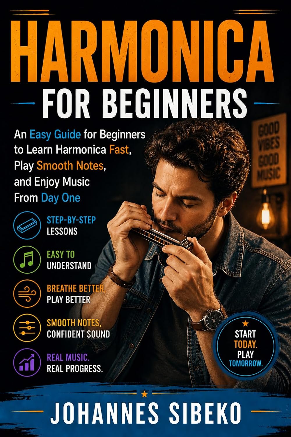 ler totalmente HARMONICA FOR BEGINNERS: An Easy Guide for Beginners to Learn Harmonica Fast, Play Smooth Notes, and Enjoy Music From Day One (English Edition)