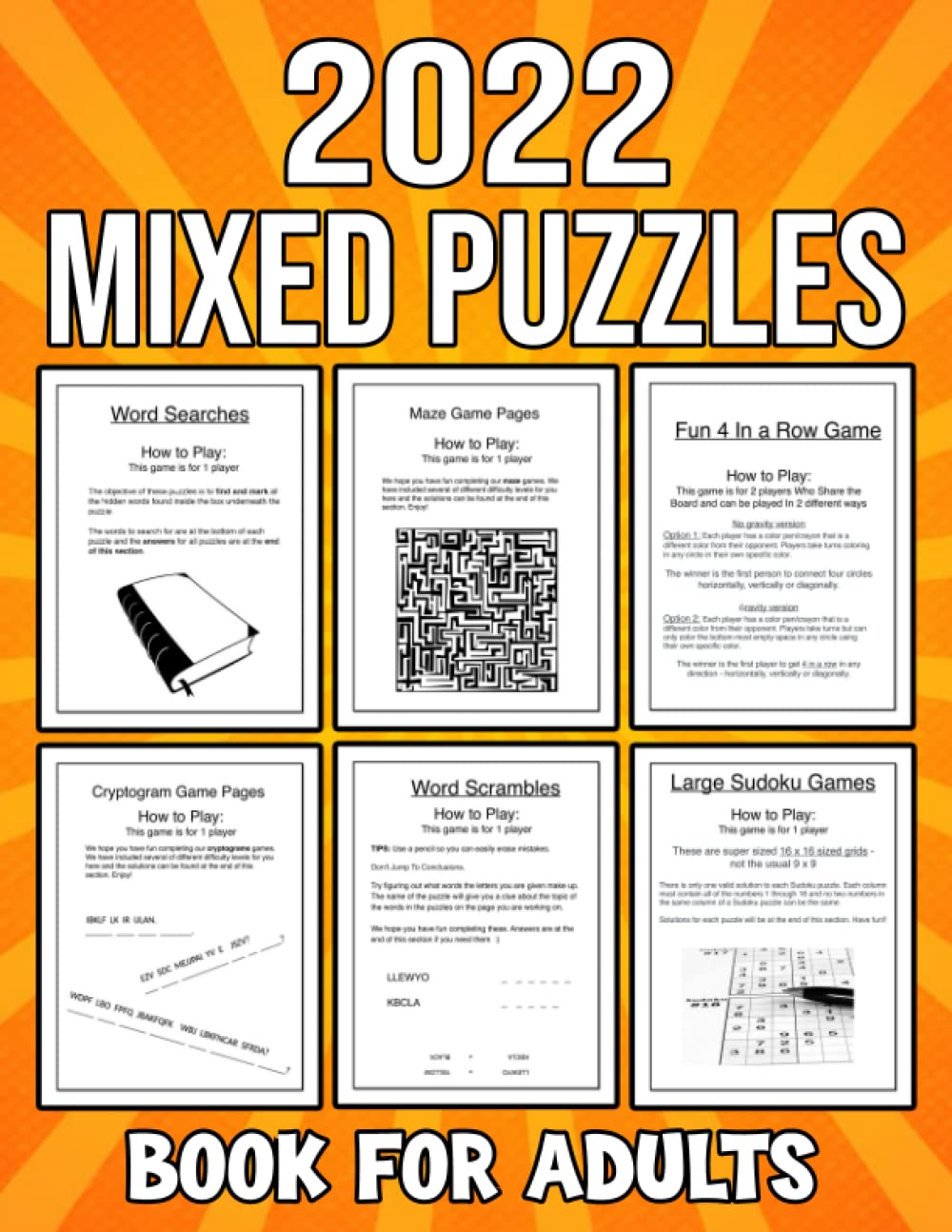 2022 Mixed Puzzles Book For Adults: 80 Puzzle: Puzzles for Adults And Seniors - Crossword, Sudoku, Word Search, Maze, Cryptogram Mixed Puzzle Book baixar livro de graça