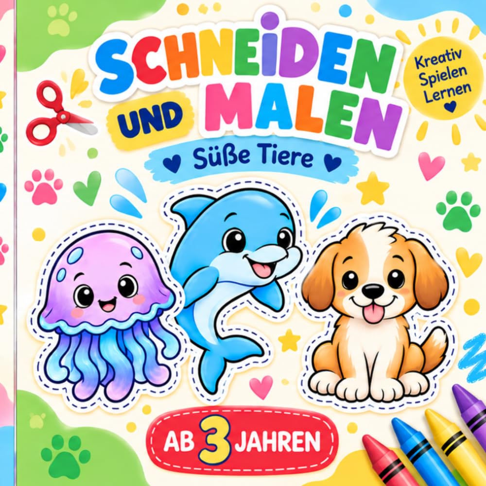 capítulo por capítulo baixar Schneiden und Malen Tiere ab 3 Jahren: Ausschneiden für Kinder ab 3: 50 Tiere zum Ausschneiden und Anmalen - Mein erstes Scherenbuch ab 3 Jahre zur... Feinmotorik im Kindergarten (German Edition)