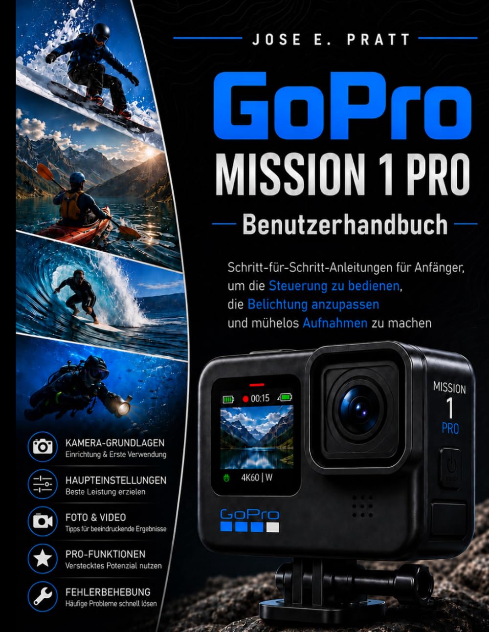 capítulo por capítulo baixar GoPro MISSION 1 Pro Benutzerhandbuch: Schritt-für-Schritt-Anleitungen für Anfänger, um die Steuerung zu bedienen, die Belichtung anzupassen und mühelos Aufnahmen zu machen