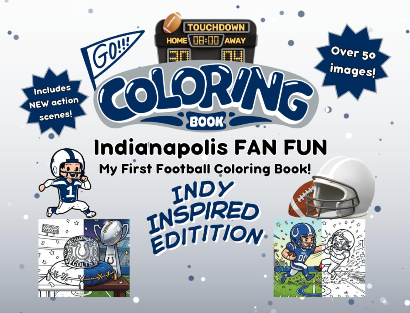 Indianapolis Fan Fun: My First Football Coloring Book: A Cute Sports Activity Book for Kids Ages 4-8 (Indianapolis Edition) (Gridiron City Fun) baixar o livro de graça