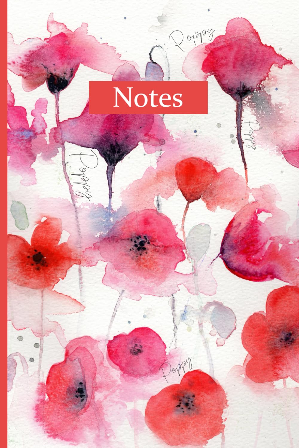 Poppy Notebook: Paperback Lined Watercolor Poppy Floral Notebook Journal baixar o livro de graça