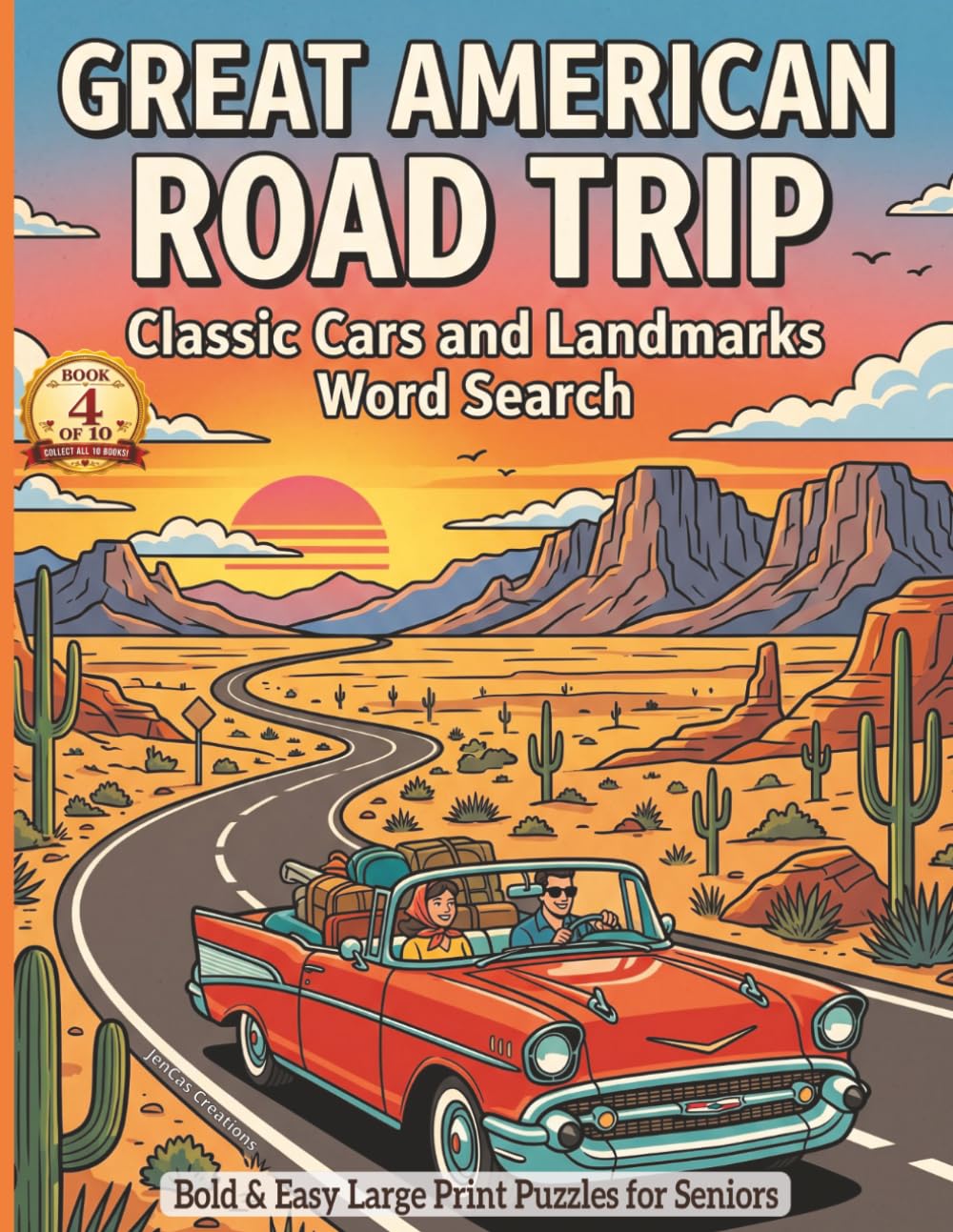 Great American Road Trip: Classic Cars and Landmarks Word Search Bold & Easy Large Print Puzzles for Seniors (Nostalgic Collection Word Search) baixar o livro de graça
