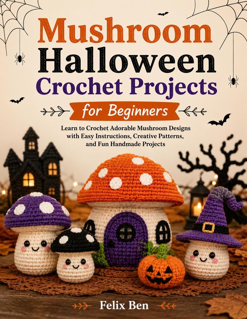 MUSHROOM HALLOWEEN CROCHET PROJECTS FOR BEGINNERS: Learn to Crochet Adorable Mushroom Designs with Easy Instructions, Creative Patterns, and Fun Handmade Projects (English Edition) baixar livro de graça