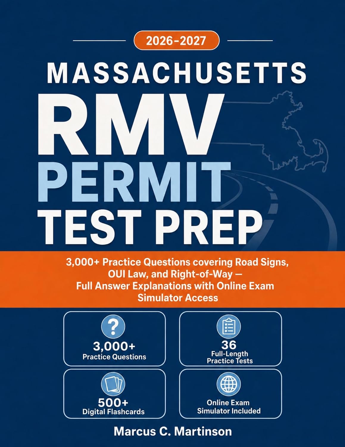 capítulo por capítulo baixar Massachusetts RMV Permit Test Prep 2026: 3,000+ Practice Questions covering Road Signs, OUI Law, and Right-of-Way — Full Answer Explanations with Online Exam Simulator Access (English Edition)