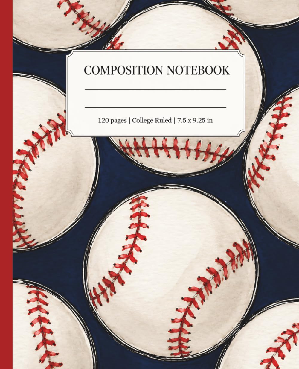 Baseball Composition Notebook College Ruled: Hand Drawn Sports Pattern for School, Practice & Everyday Writing baixar livro de graça