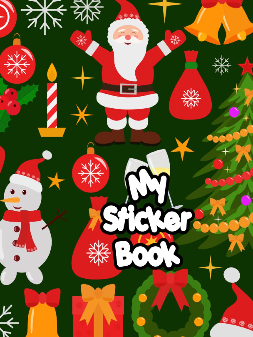 My Sticker Book: Happy Christmas Blank Sticker Book for Toddlers 2-8 - Sticker Collecting Album for Kids Ages 4-8 baixar livro de graça