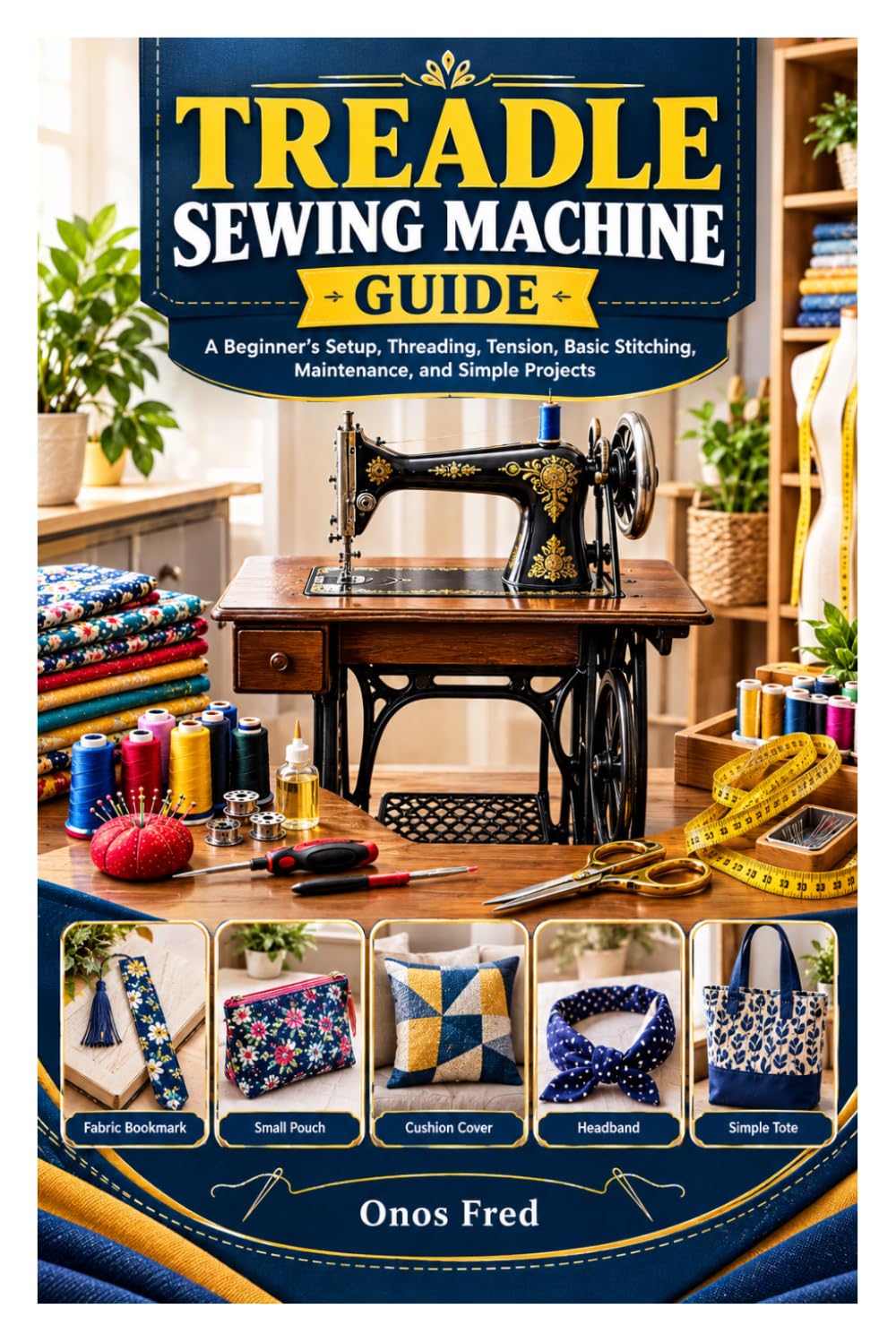 capítulo por capítulo baixar Treadle Sewing Machine Guide: A Beginner's Setup, Threading, Tension, Basic Stitching, Maintenance, and Simple Projects
