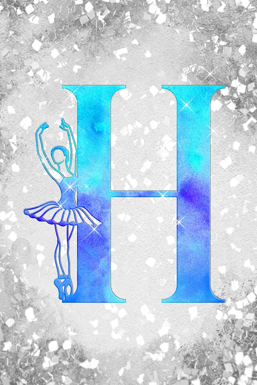 H: Letter "H" Initial Ballet Dance Monogram Gift Notebook - Ballerina on Silver Teal & Blue - College-Ruled Personal Journal, Writing Pad or Diary for Dancers, Girls & Women - 110 Pages, 6x9 baixar o livro de graça