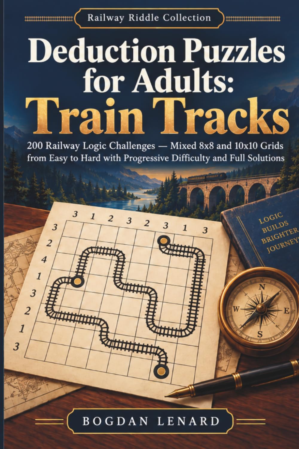 Deduction Puzzles for Adults: Train Tracks: 200 Railway Logic Challenges — Mixed 8x8 and 10x10 Grids from Easy to Hard with Progressive Difficulty and Full Solutions (Railway Riddle Collection) baixar o livro de graça