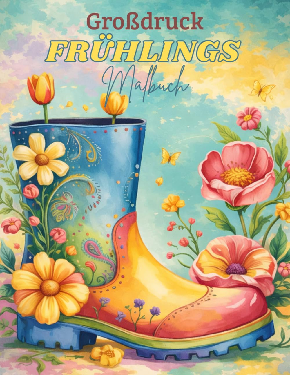 Großdruck Frühlings Malbuch: 50 einfache, leichte, große und entspannende Frühlingsmotive – ideal für Erwachsene und Senioren zum Ausmalen (German Edition) baixar o livro de graça