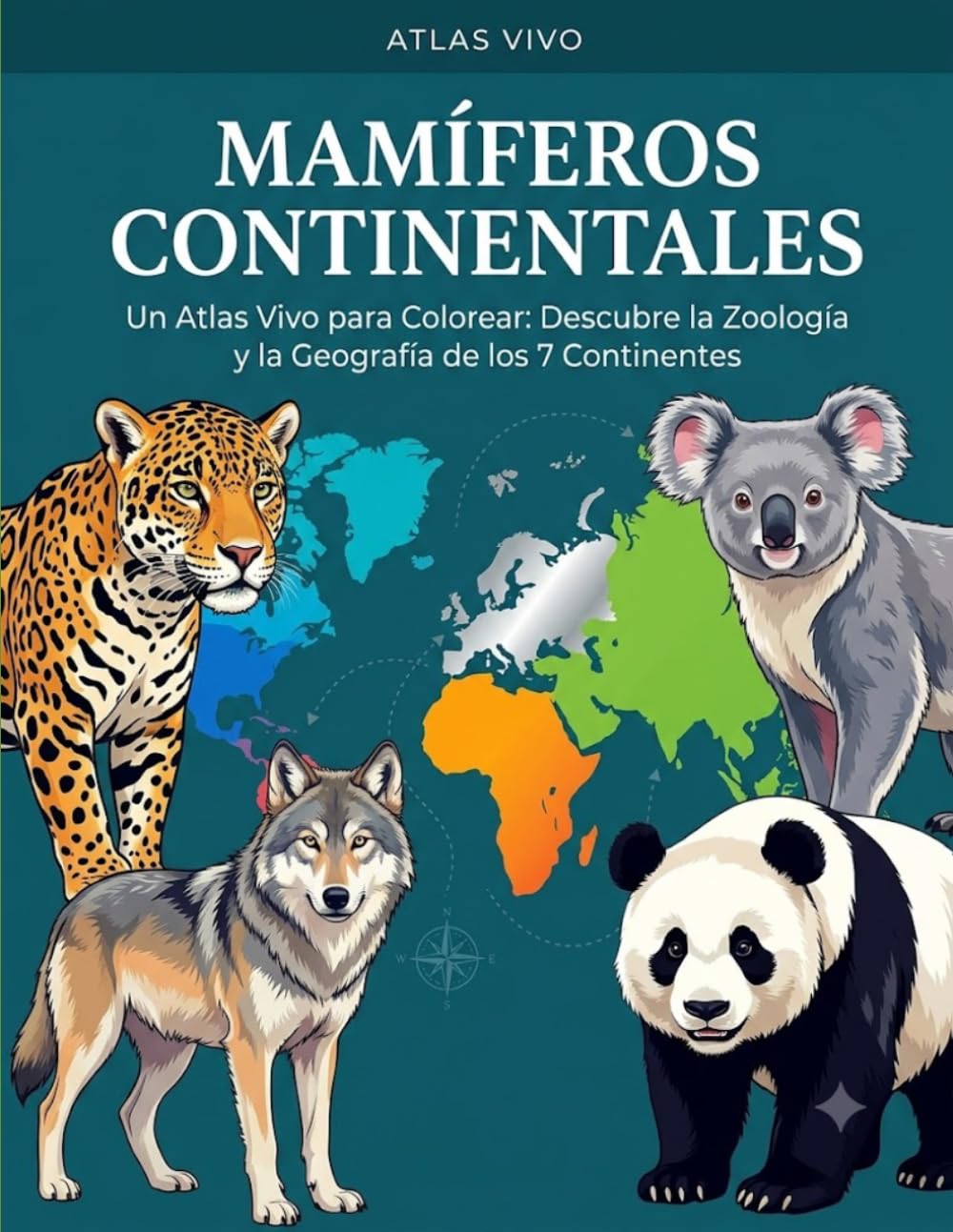 capítulo por capítulo baixar Mamíferos Continentales: Un Atlas Vivo para Colorear: Descubre la Zoología y la Geografía de los 7 Continentes (Spanish Edition)
