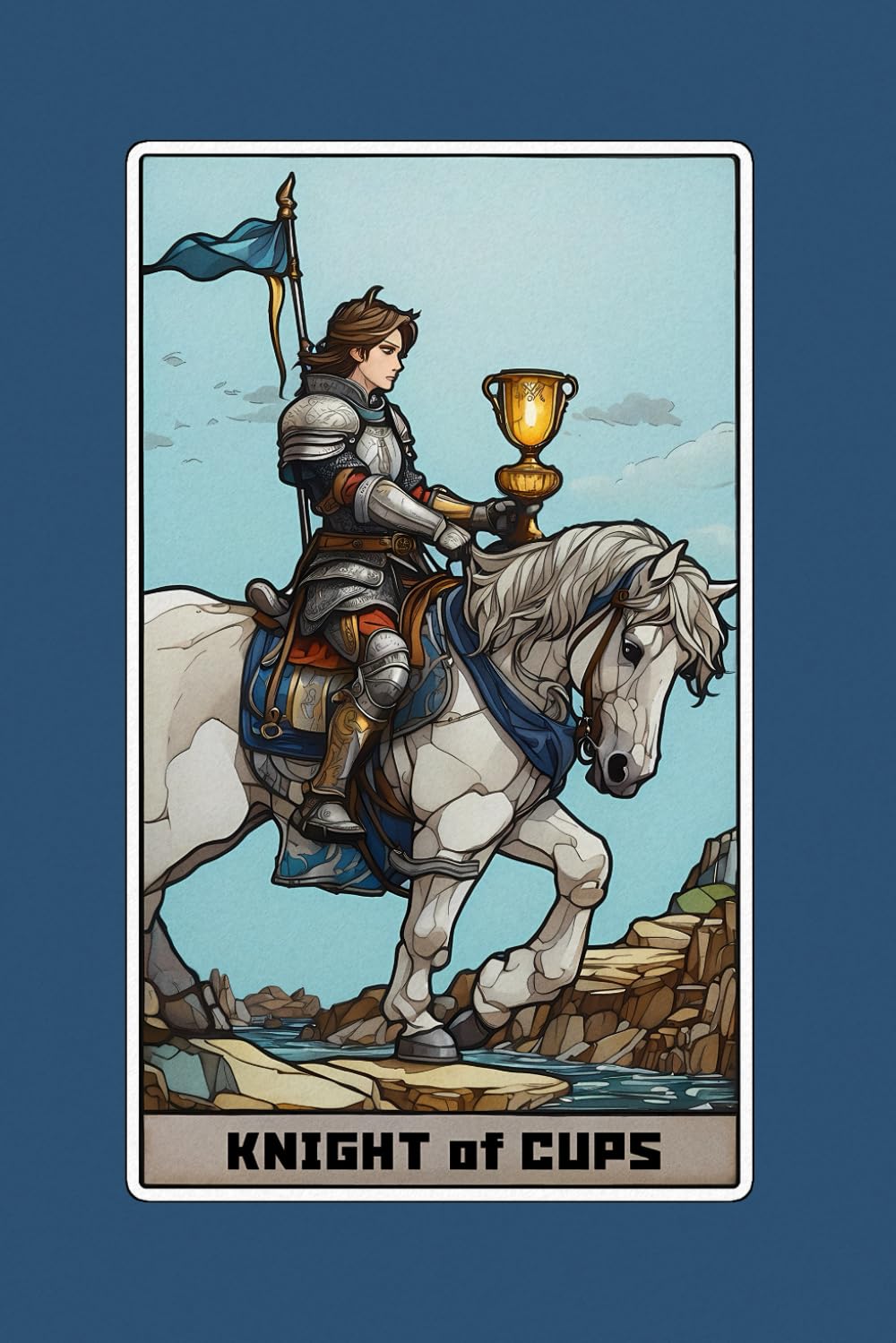 Knight of Cups - Tarot Card Notebook - Card No.39 (Color Ed.): A5 Ruled Lined Tarot Journal Diary Sketchbook Notebook - Knight of Cups (Romance and Idealism) baixar livro de graça