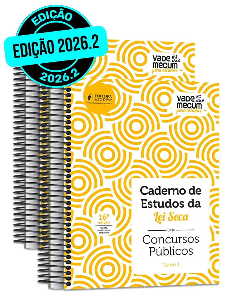 Caderno de Estudos da Lei Seca - 2026.2 - Concursos Públicos - Vade Mecum Amarelinho 16Ed. baixar o livro de graça