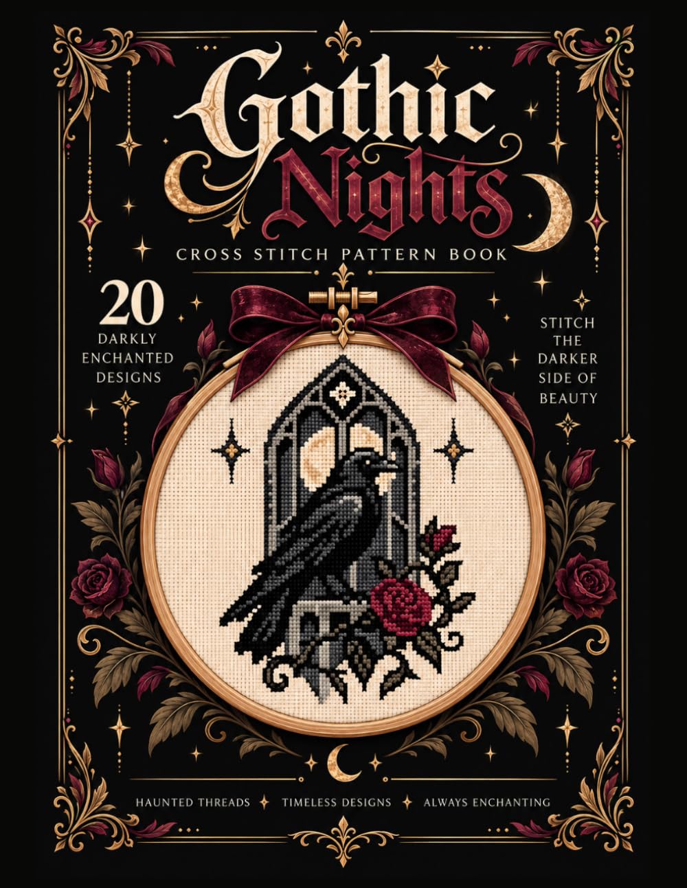 Gothic Nights: 20 Gothic Cross Stitch Patterns with Full-Color & Symbol Charts and Digital Downloads baixar livro de graça
