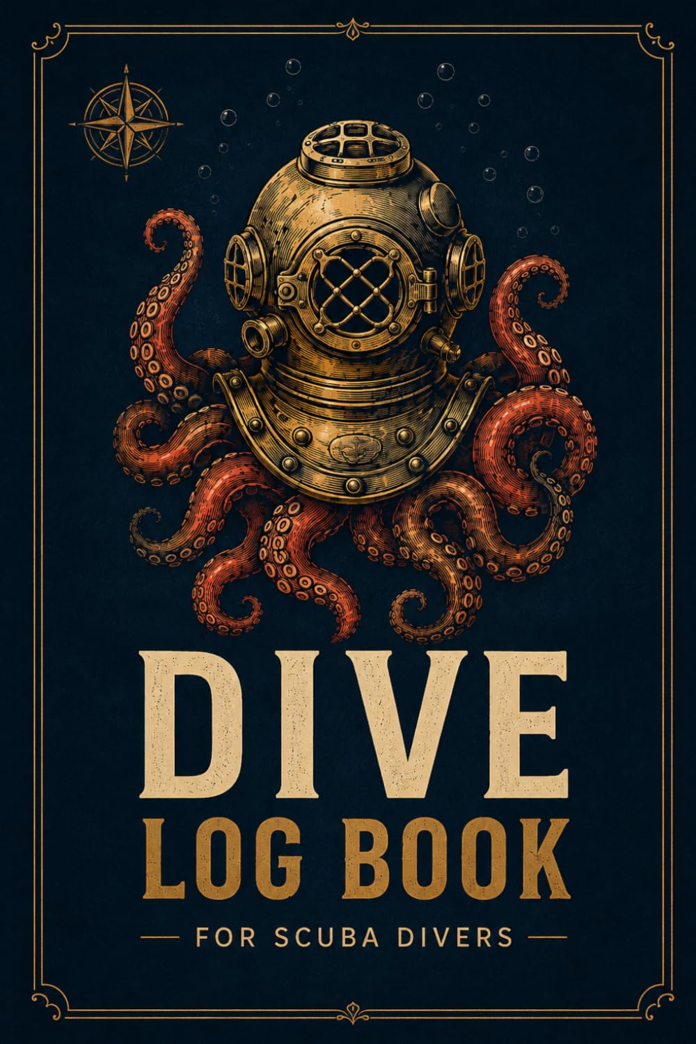 Scuba Diver Log Book: Record and Track Up to 120 Dives | Vintage Style Octopus Design baixar livro de graça