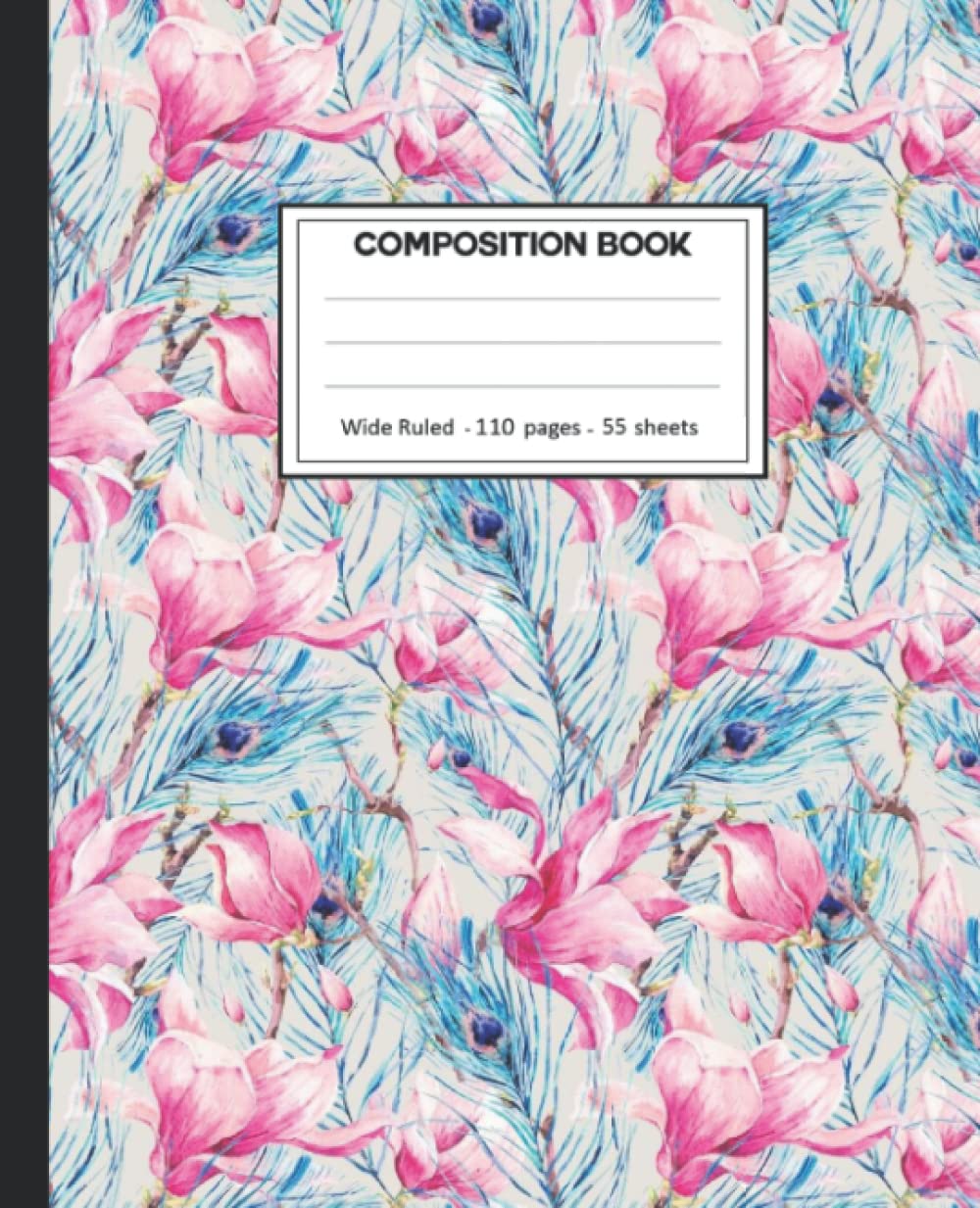 capítulo por capítulo baixar Composition Notebook: College Ruled: 110+ Lined Pages Writing Journal: Peacock on White.