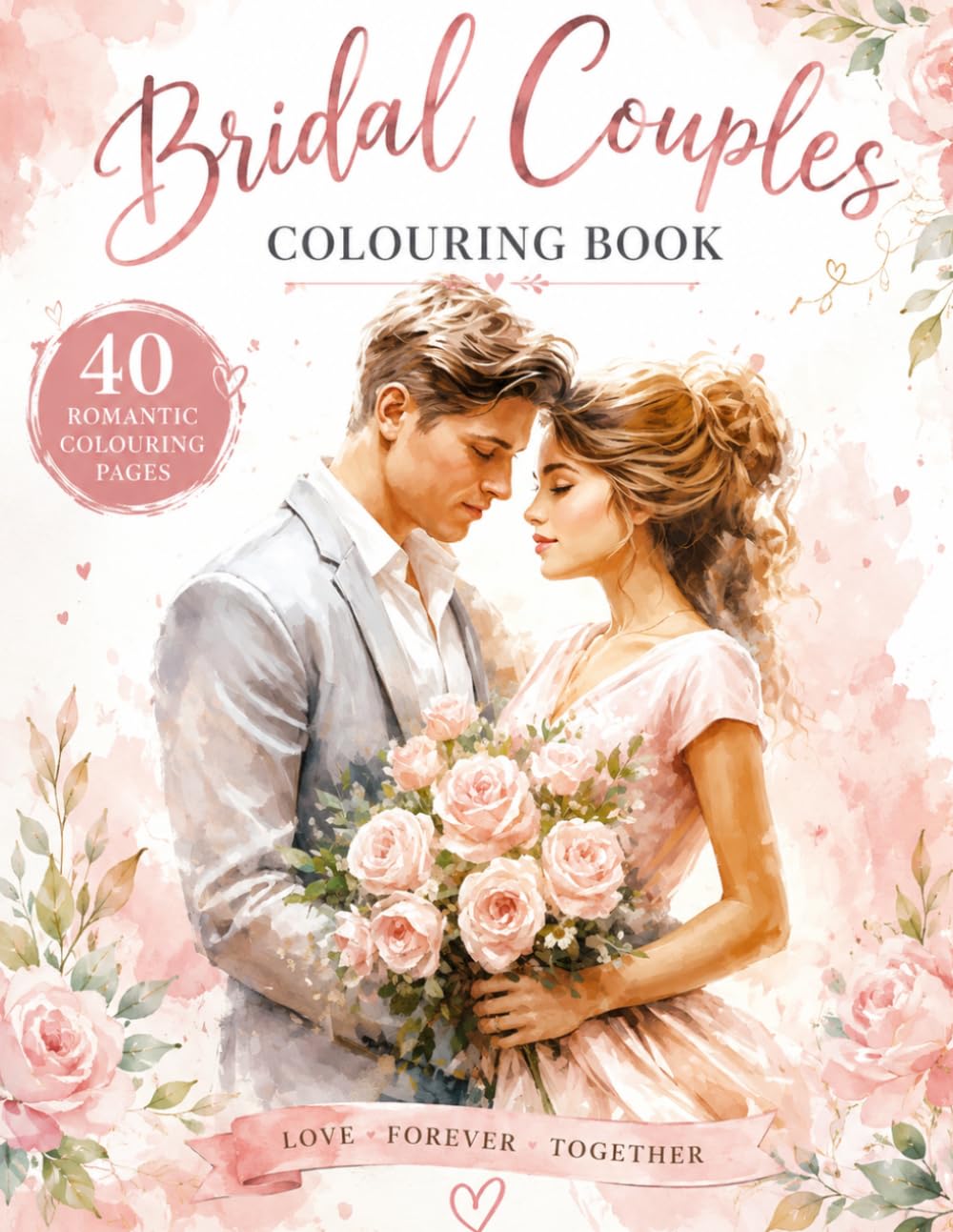 ler totalmente Bridal Couples Colouring Book: Romantic Wedding Scenes, Beautiful Brides & Grooms, Elegant Gowns and Floral Details