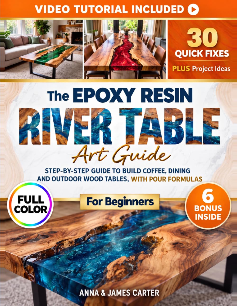 ler totalmente The EPOXY RESIN River Table Art Guide: Step-by-Step Guide to Build Coffee, Dining and Outdoor Wood Tables, With Pour Formulas