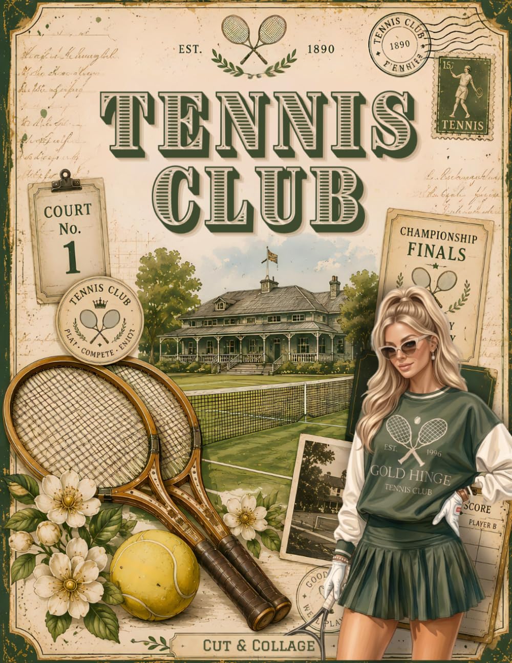 capítulo por capítulo baixar Tennis Club Cut and Collage Ephemera Book: High-quality images of Elite Sports Activities for Scrapbooking, Journaling, Collage Art, Mixed Media and more