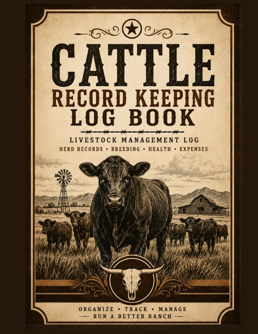 Cattle Record Keeping Log Book: A Complete Livestock Management Notebook for Beef Ranchers Featuring Individual Animal Records, Breeding, Calving, Herd Health, Inventory, Income & Expense Tracking baixar o livro de graça