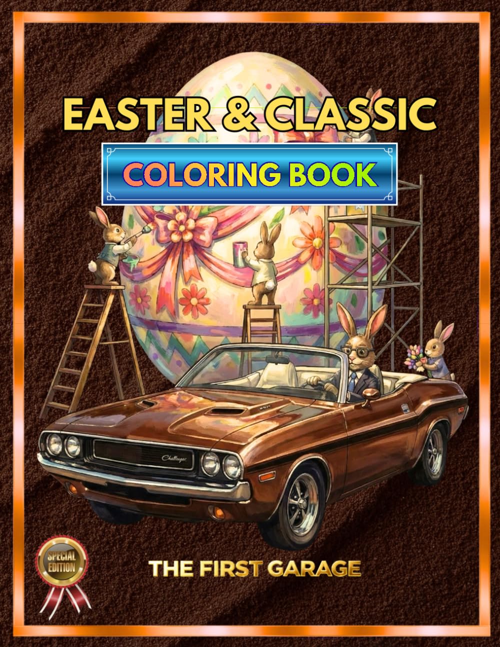 ler totalmente Easter Classic Cars Coloring Book: 25 Legendary Automobiles in Holiday Scenes | Adult Stress Relief | Perfect Easter Basket Gift for Men & Family - Special Edition: Volume 1