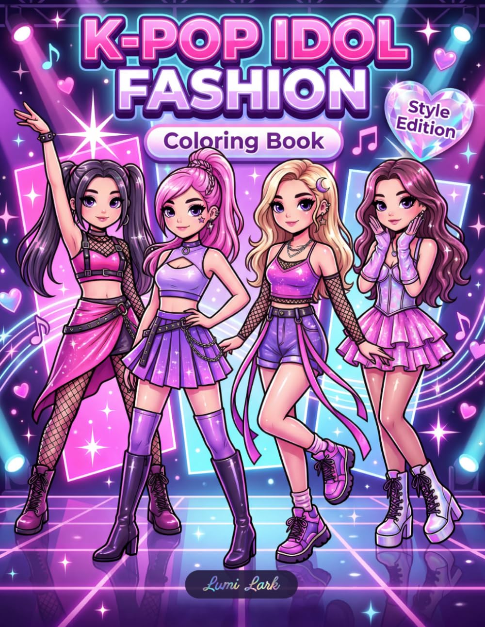 K-Pop Idol Fashion Coloring Book: Cute K-Pop-Inspired Fashion Designs with Stylish Characters, Stage Outfits, Streetwear & Decorative Borders | Gifts... Stans (K-Pop Fan Coloring Book Collection) baixar o livro de graça