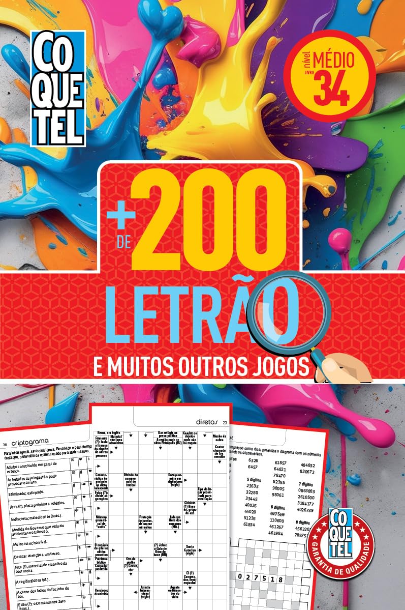 ler totalmente Livro Coquetel Mais de 200 Letrão 34: Nível Médio