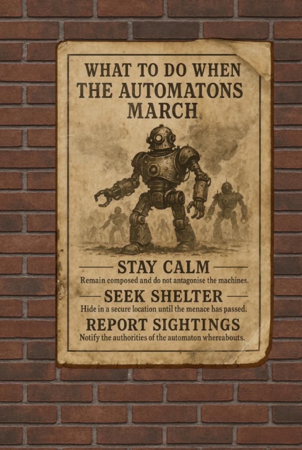 ler totalmente The Automatons March - A Steampunk Poster Series Notebook: A curiosity for Writers, Dreamers & Robots