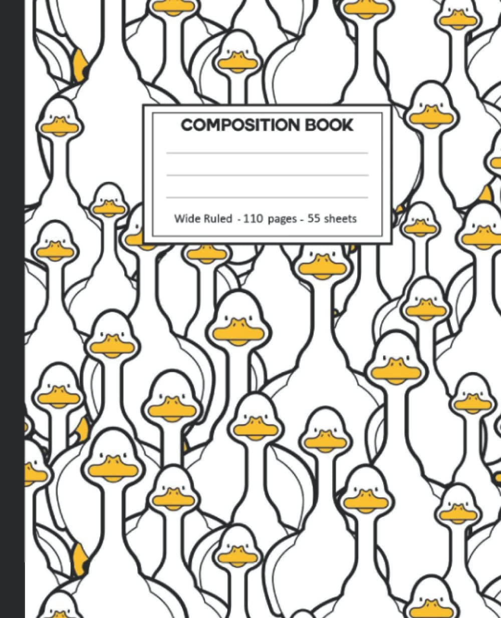 ler totalmente Composition Notebook: College Ruled: 110+ Lined Pages Writing Journal: Goose on White.
