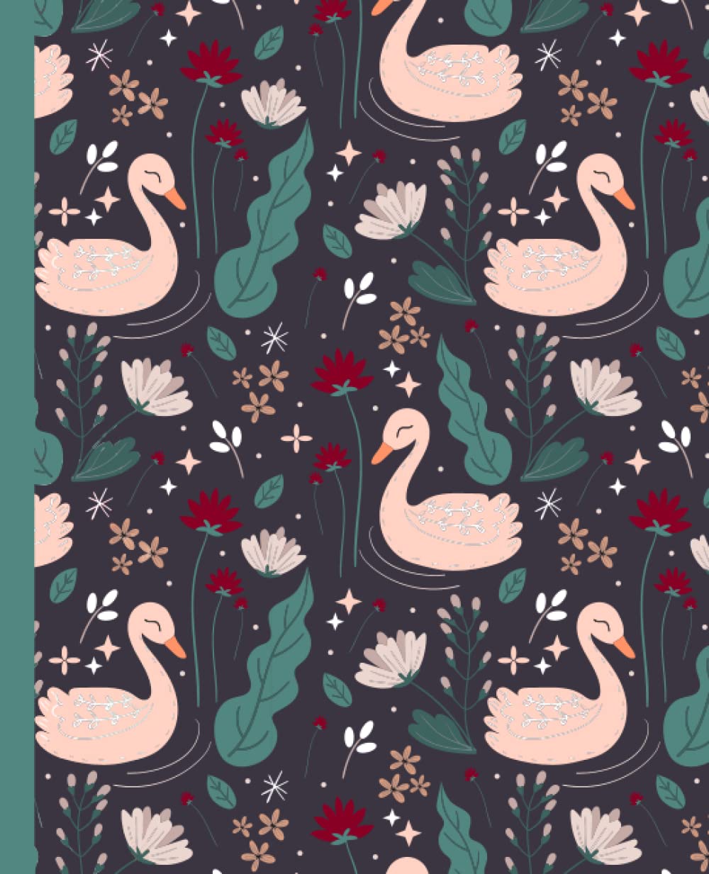 ler totalmente Swan Composition Notebook | Wide Ruled Notebook Journal: Flower and Animal Notebook for Adults, Girls, Kids, Teens, Students & Teachers | 120 Pages