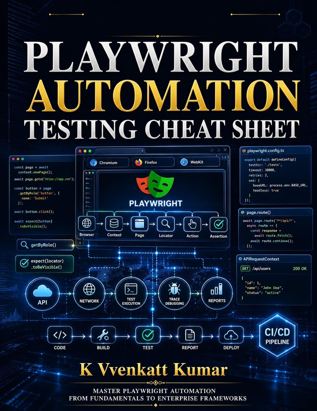 ler totalmente Playwright Automation Testing Cheat Sheet: MASTER PLAYWRIGHT AUTOMATION — FROM FUNDAMENTALS TO ENTERPRISE FRAMEWORKS (Automation Testing Cheat Sheets Book 2) (English Edition)