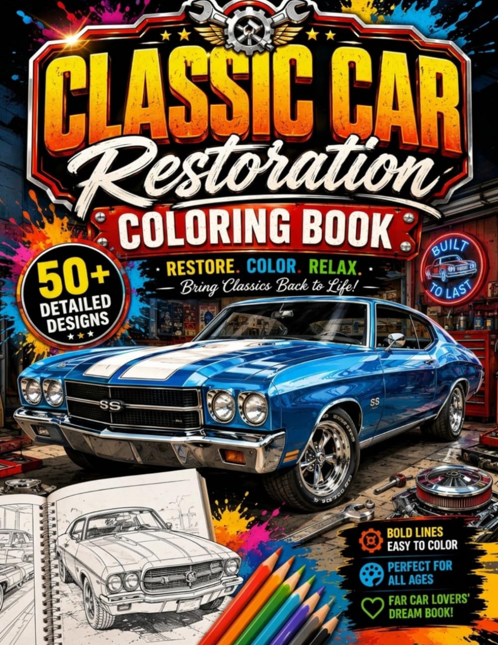 capítulo por capítulo baixar Classic Car Restoration Coloring Book: 50+ Detailed Illustrations of Iconic Muscle Cars, Legendary Barn Finds, and Vintage Workshop Scenes for Adults and Car Enthusiasts (The Restoration Garage)