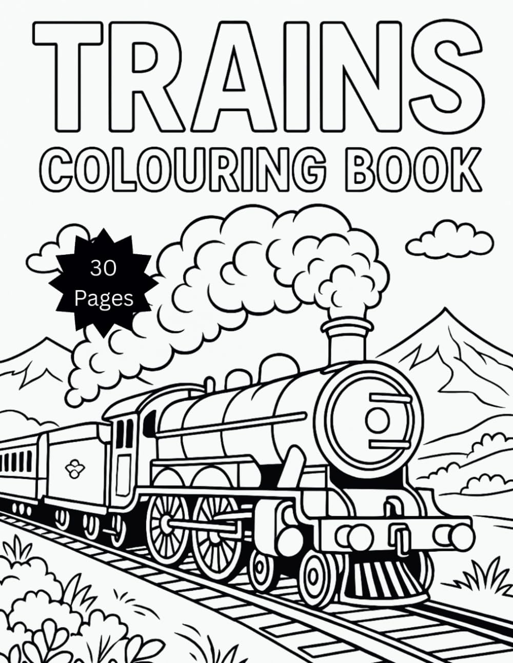 ler totalmente Trains Colouring Book