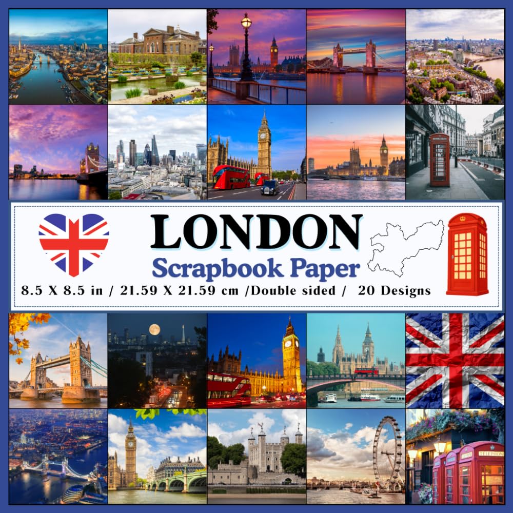 capítulo por capítulo baixar London Scrapbook Paper: Collection of London city and England craft paper sheets for scrapbooking, junk Journals, card making, collage, decoupage, and DIY projects