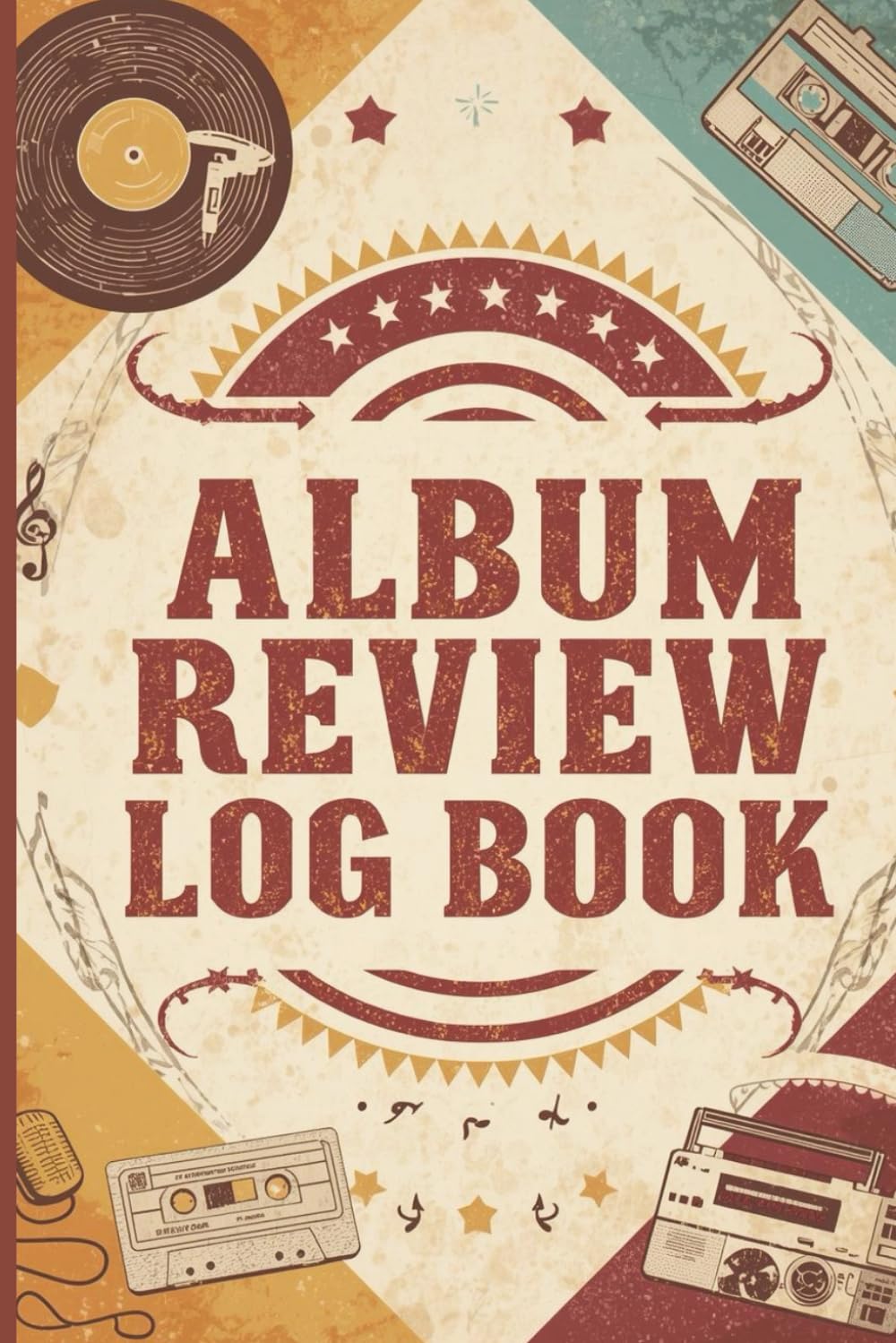 Vintage Music Album Review Log Book 6x9 | 120-Page Retro Logbook for Rating Albums, Tracks & Artists baixar o livro de graça