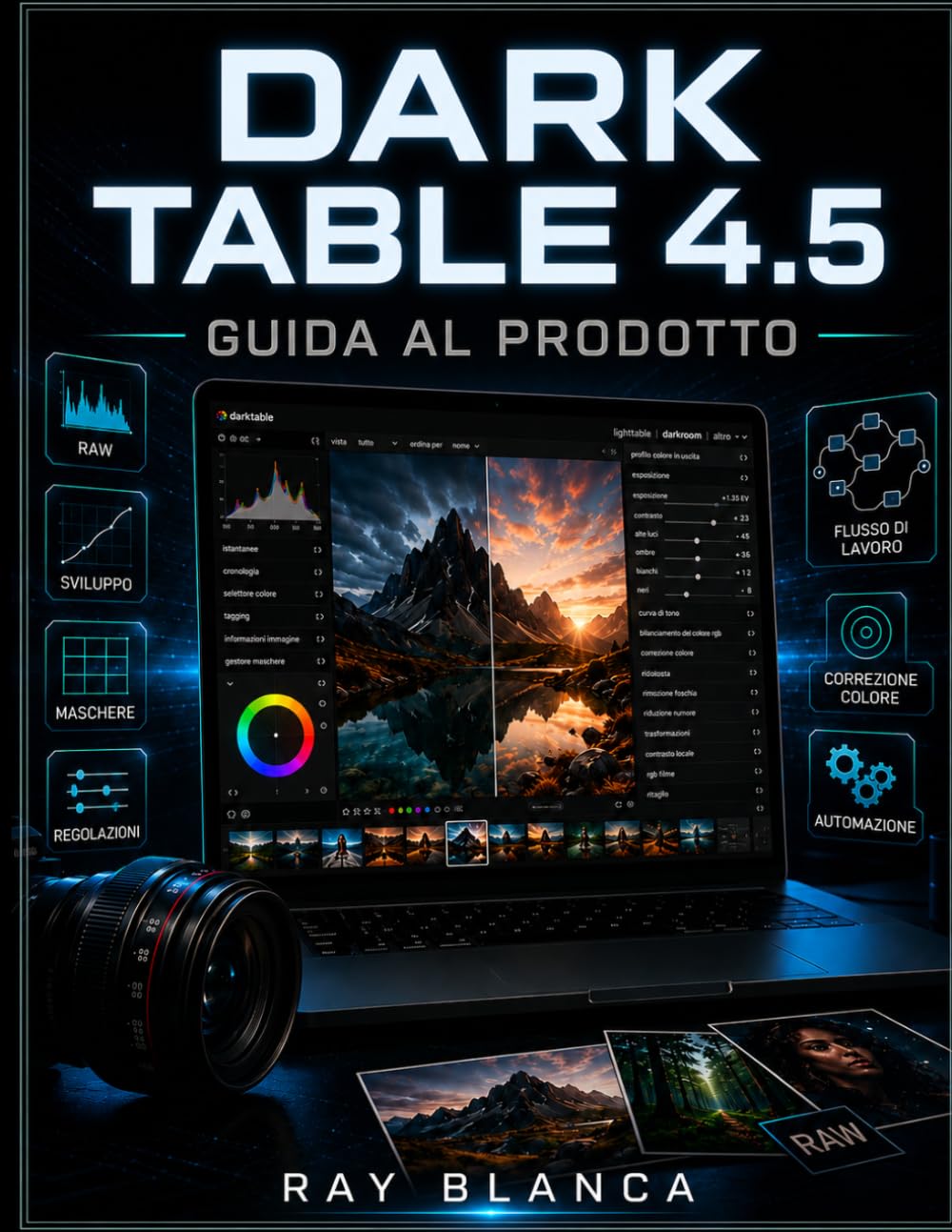 DARK TABLE 4.5 GUIDA AL PRODOTTO: Manuale passo passo per padroneggiare l'editing di immagini RAW e l'automazione del flusso di lavoro (Italian Edition) baixar o livro de graça
