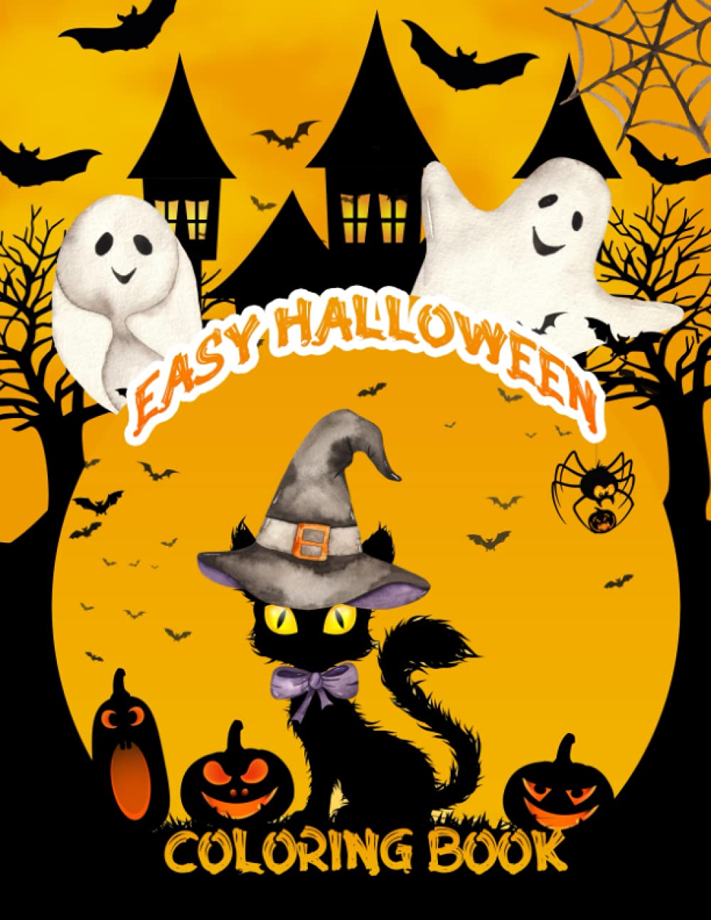 Easy Halloween Coloring Book: Simple designs and Easy Large Prints for Adults, Seniors, kids, and Family Fun and Stress Relief, Halloween lovers baixar livro de graça