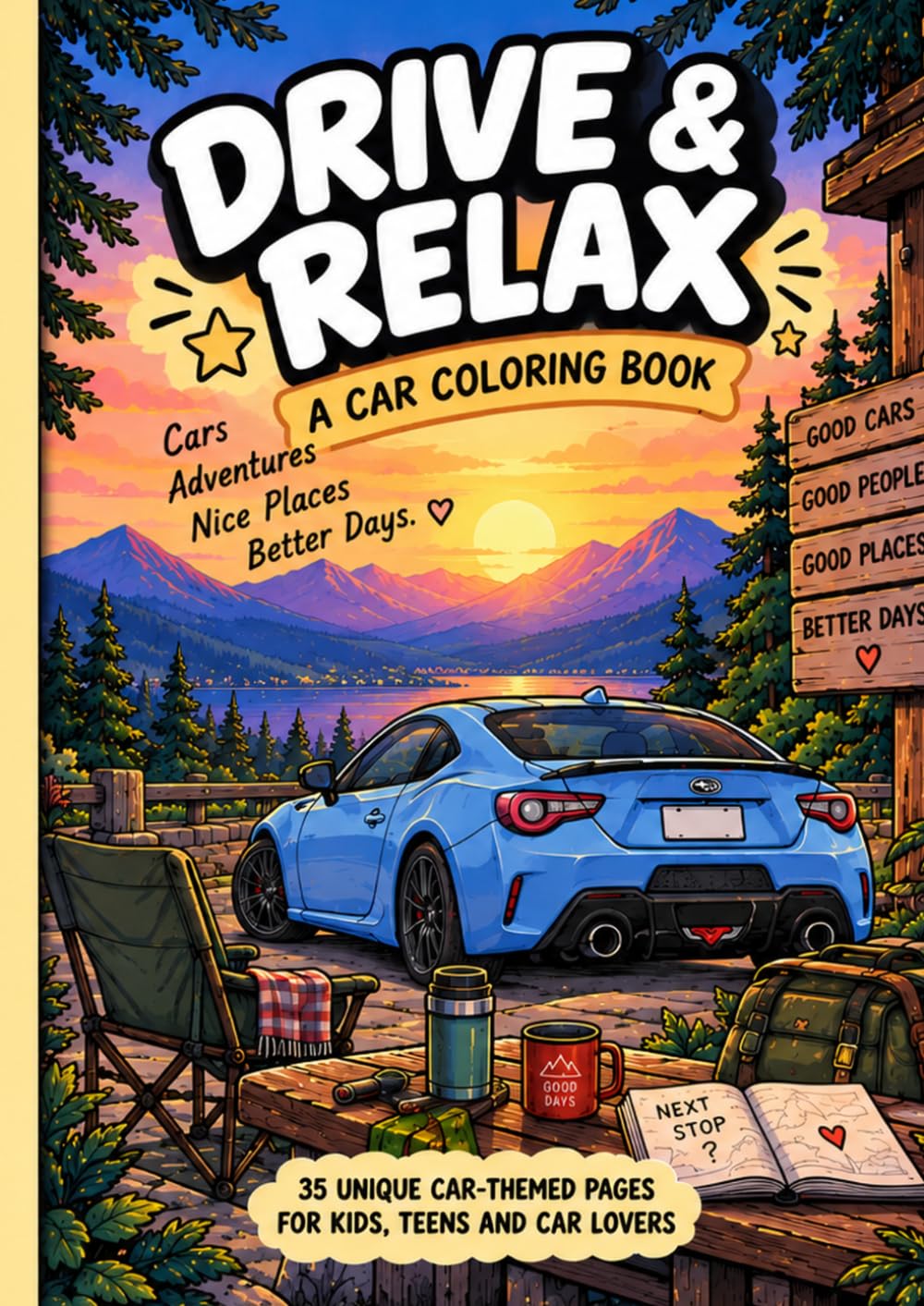 capítulo por capítulo baixar DRIVE & RELAX: A Car Coloring Book