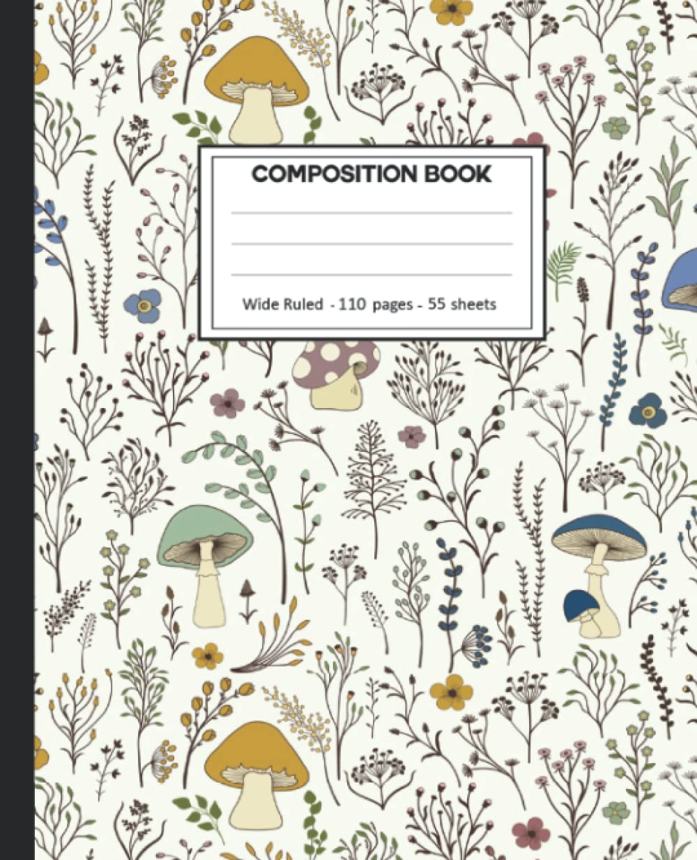 Composition Notebook: College Ruled: 110+ Lined Pages Writing Journal: Fungus on White. baixar livro de graça