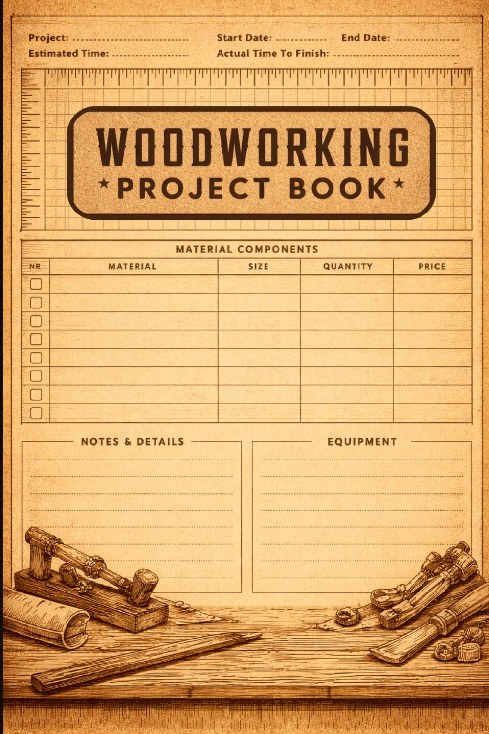 Woodworking Project Book: A Simple Journal to Plan, Track, and Organize Your Woodworking Projects baixar o livro de graça