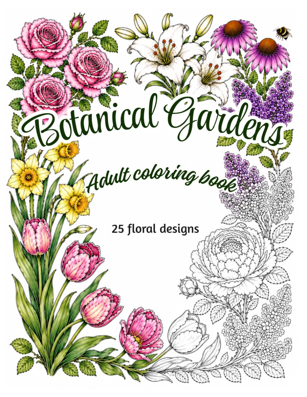 ler totalmente Botanical Gardens: A Beautiful Adult Colouring Book of Flowers, Plants & Nature-Inspired Designs for Relaxation and Creativity