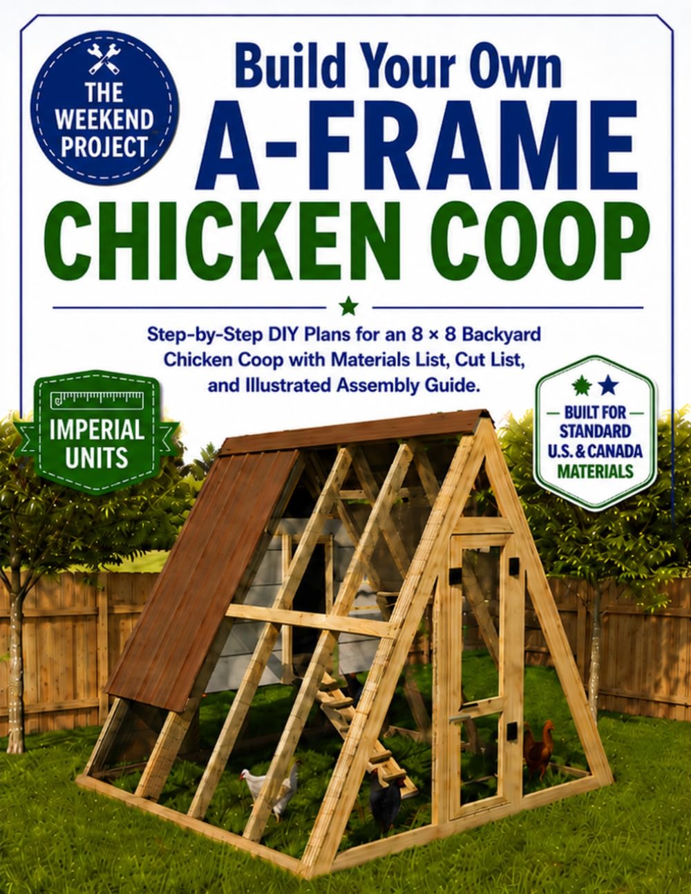 Build Your Own A-Frame Chicken Coop: Step-by-Step DIY Plans for an 8 × 8 Backyard Chicken Coop with Materials List, Cut List, and Illustrated Assembly Guide (Weekend Projects) baixar o livro de graça