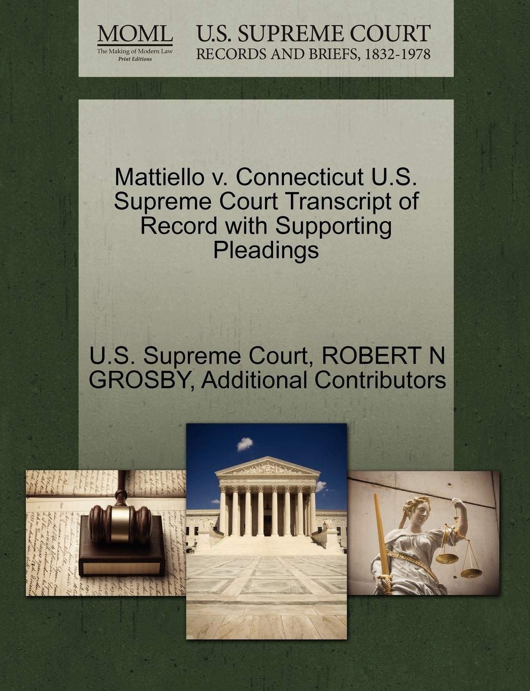 ler totalmente Mattiello v. Connecticut U.S. Supreme Court Transcript of Record with Supporting Pleadings