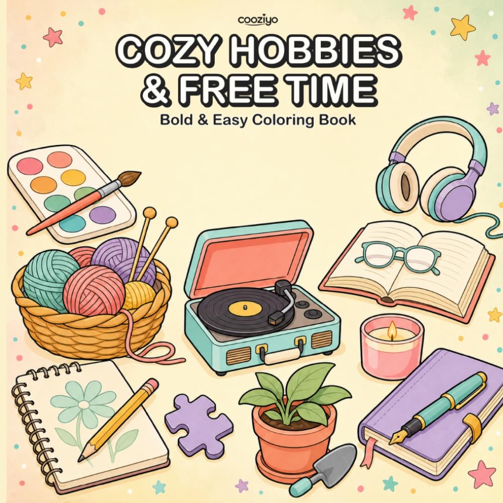 ler totalmente Cozy Hobbies & Free Time: Coloring Book for Adults and teens Featuring Simple Bold and Easy Designs of Creative Crafts and Downtime Activities for... relief (Cooziyo Bold and Easy Coloring)