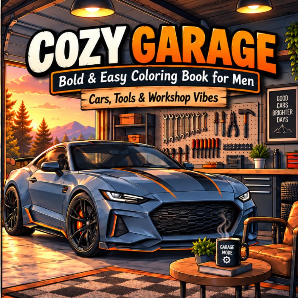 Cozy Garage: Coloring Book with 41 Designs baixar o livro de graça