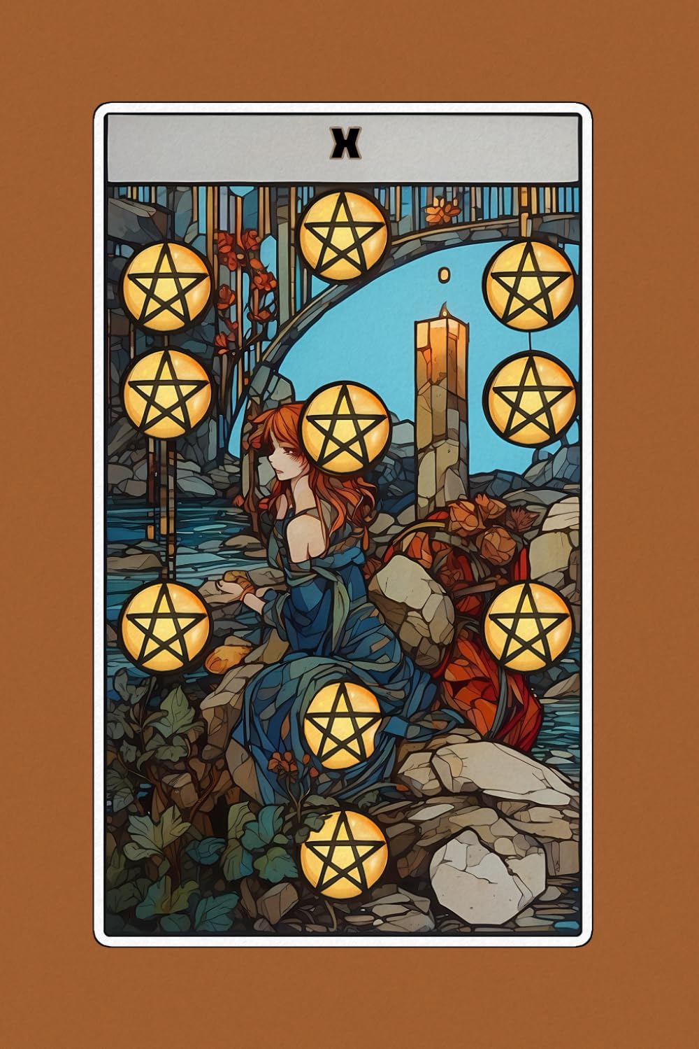 Ten of Pentacles - Tarot Card Notebook - Card No.78 (Color Ed.): A5 Ruled Lined Tarot Journal Diary Sketchbook Notebook - Ten of Pentacles (Wealth and Generational Prosperity) baixar o livro de graça